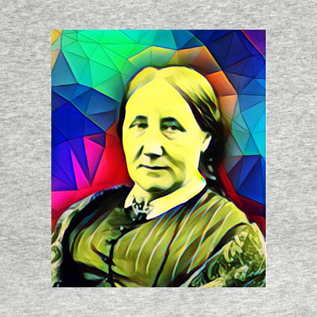 Elizabeth Gaskell Colourful Portrait | Elizabeth Gaskell Artwork 7 by JustLit